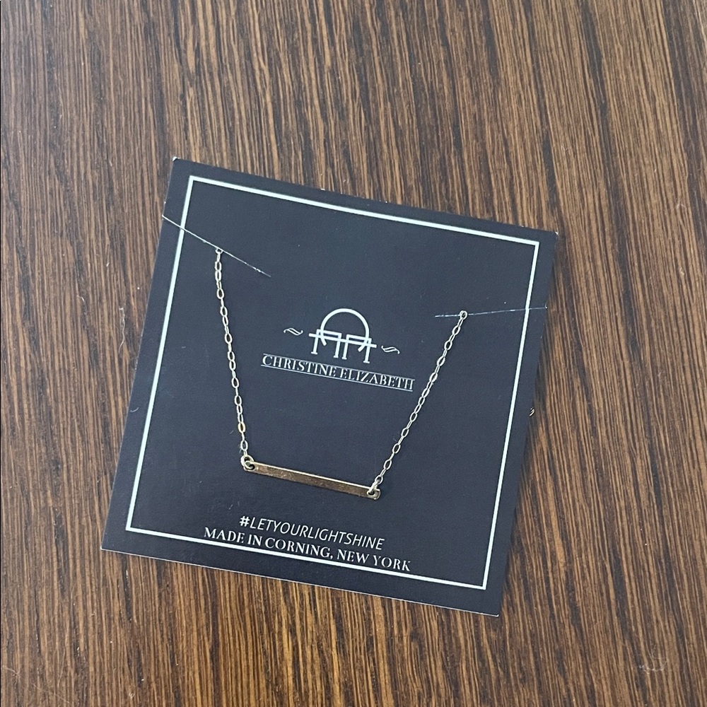 14k Gold Bar Necklace